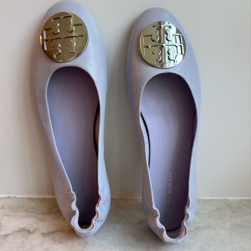 Tory Burch Claire Ballet Flat - Spring Lavender Color‎ Size 8.5 - Picture 8 of 13